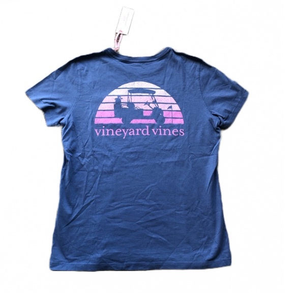 NWT VINEYARD VINES GOLF CART GRAPHIC POCKET TEE SHIRT SIZE MEDIUM - Picture 1 of 8